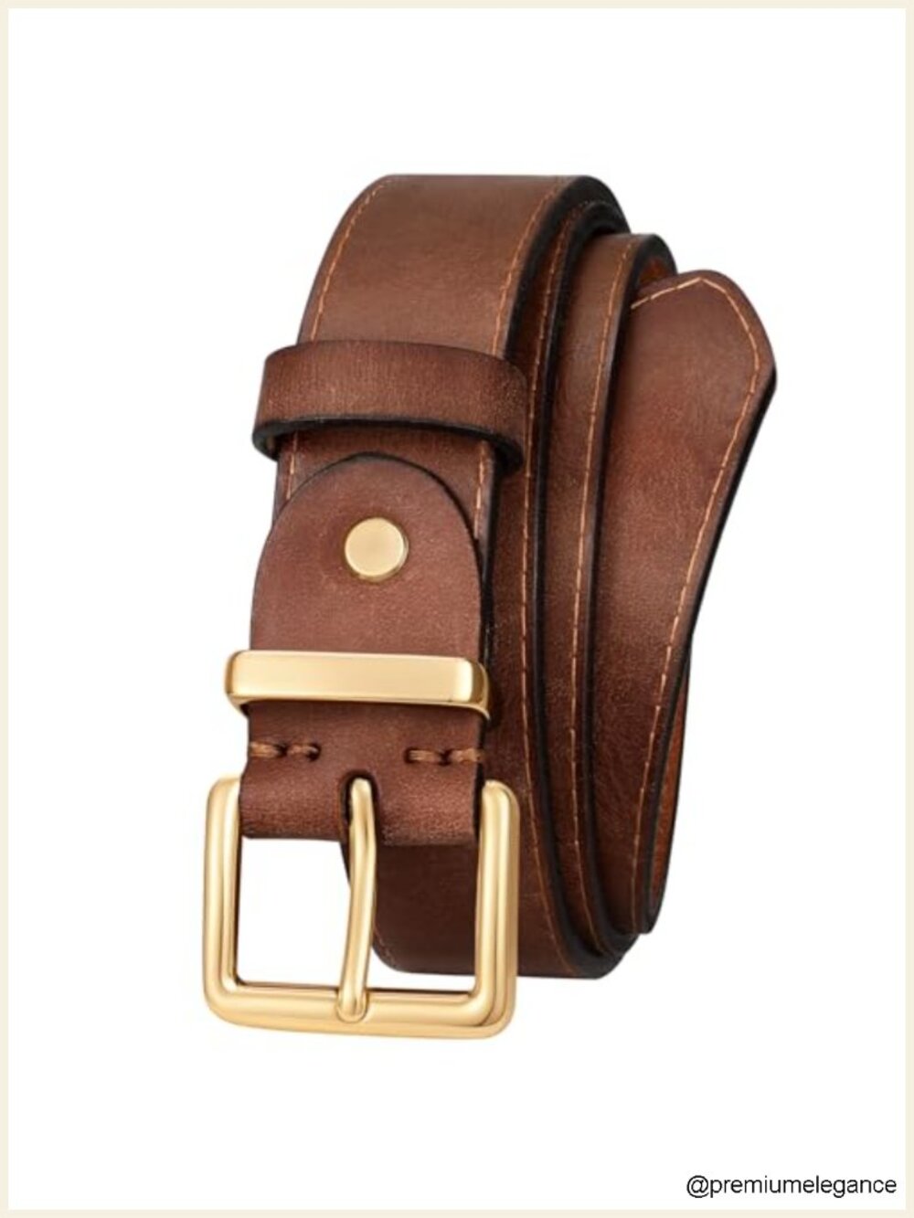 Women's Full Grain Leather Belt for Jeans Pants Real Genuine Leather Waist Belt